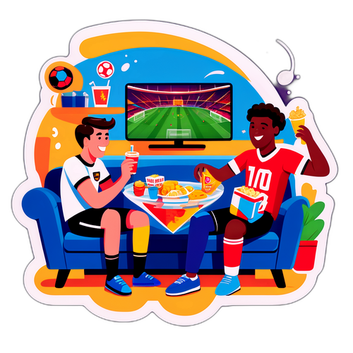 Футбольний перегляд у вітальні