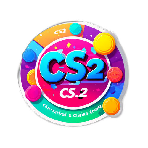 Kolorowy sticker 'CS2'
