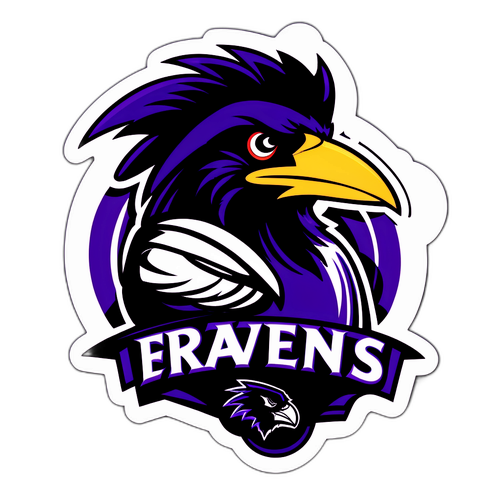 Fierce Ravens Mascot Sticker