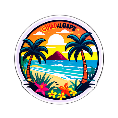 Tropical Guadeloupe Sticker