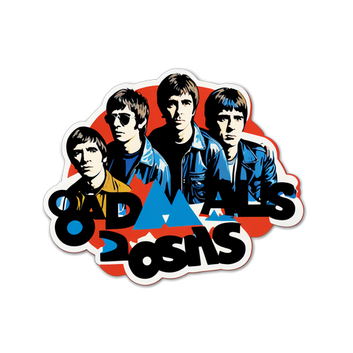 Oasis: Nostalgia '90an yang Mengguncang Hati! Sticker Ikonik untuk Peminat Rock!