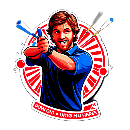 Darts játékos vadászik a célra