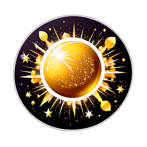 Festlicher Aufkleber für die Weihnachtslotterie