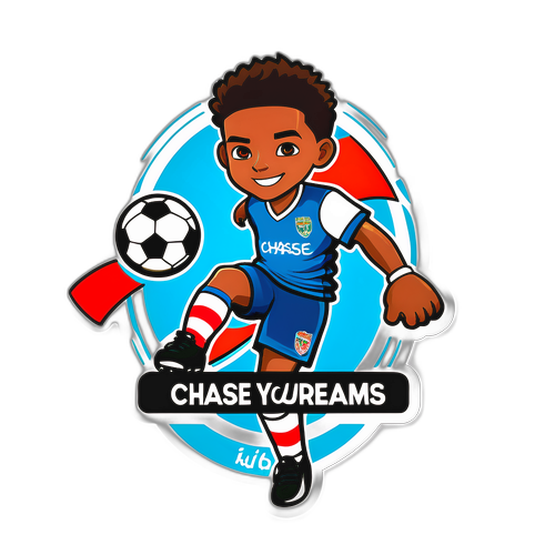 Thiết kế nhãn dán cầu thủ bóng đá trẻ