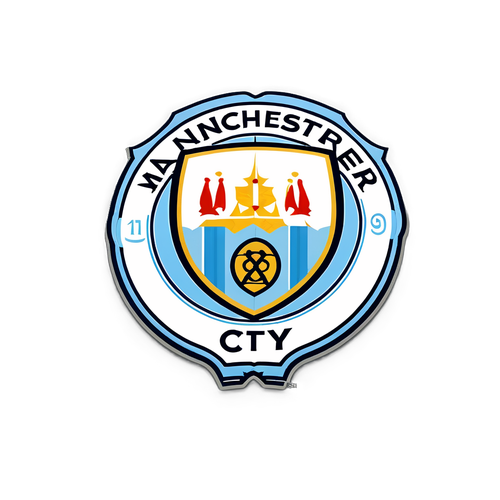 Sticker Moden Manchester City: Gabungan Grafik Futuristik dan Logo Ikonik!