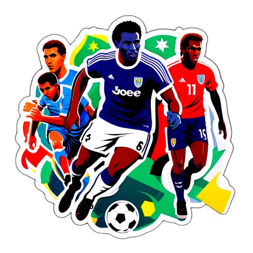 Samling av fotbolllegendare