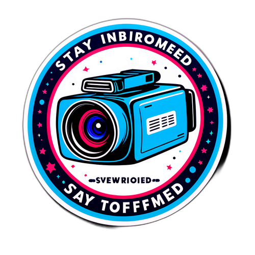 Sticker cu cameră video - Rămâi informat