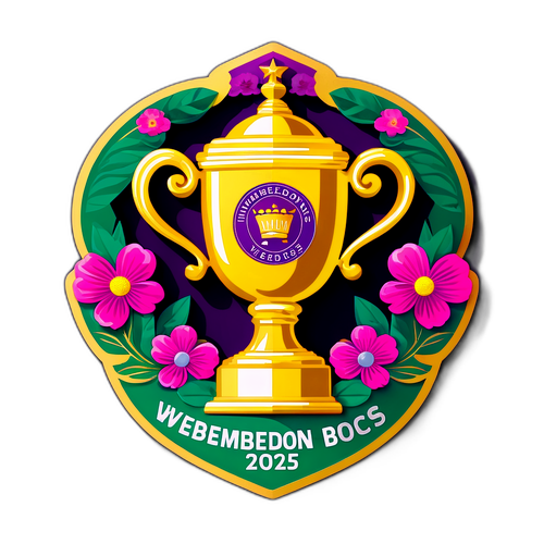 Trofi Wimbledon 2025 dengan Hiasan Bunga