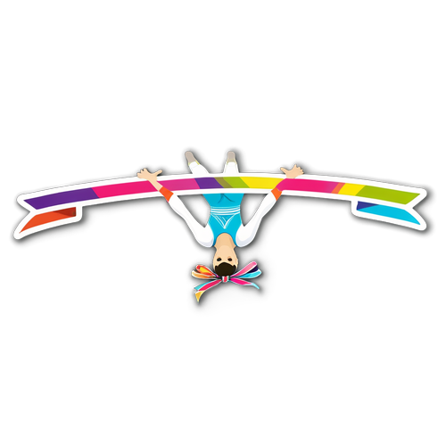 Unleash Your Inner Athlete: The Must-Have Gymnastics Sticker Celebrating 'Balance & Grace'!