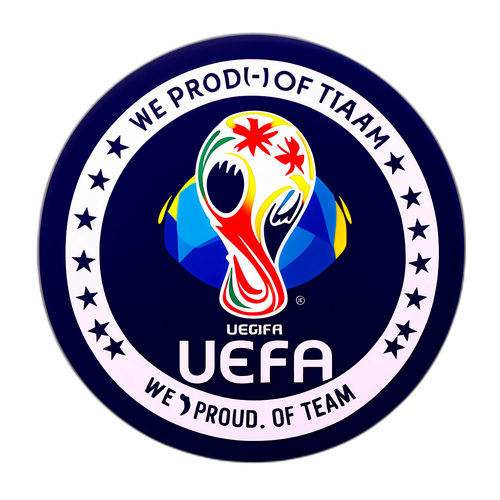 為UEFA球迷設計的圓形貼紙