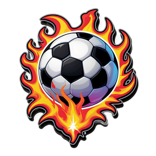 Energetische Voetbalontwerp met Vuur en Bliksem