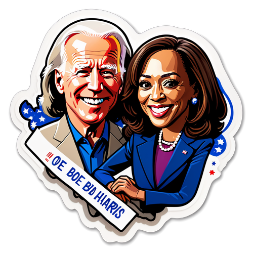 Unidade e Esperança: O Adesivo Inspirador de Biden e Harris que Você Precisa Ter!