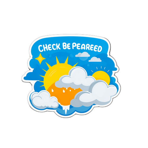 สติกเกอร์พยากรณ์อากาศสำหรับวันพรุ่งนี้