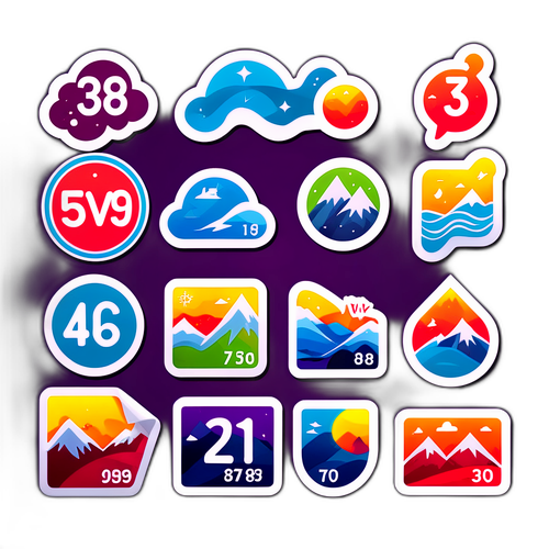 Những nhãn dán hiện đại với số liệu nổi bật khu vực phía Bắc