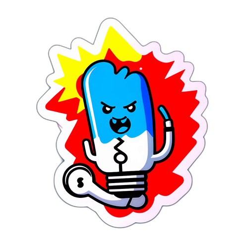 Hauska sähkölasku hahmo