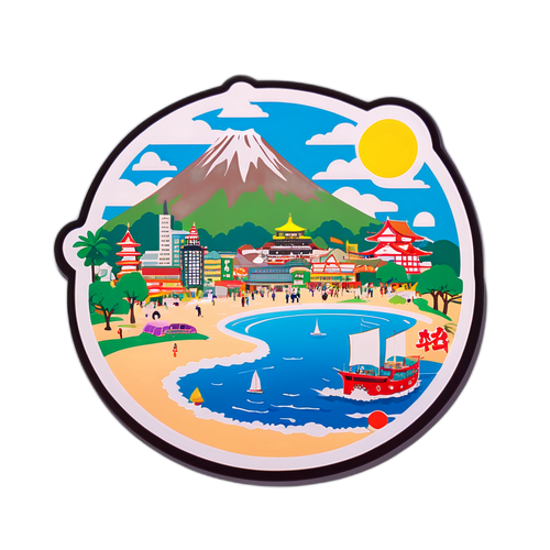 宮崎市の観光名所を取り入れた明るく楽しいステッカー