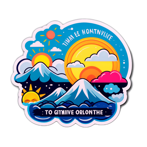 Inspirasyong Sticker para sa Positibong Vibra