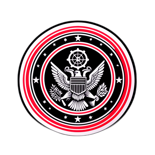 Funky retro DEA klistremerke