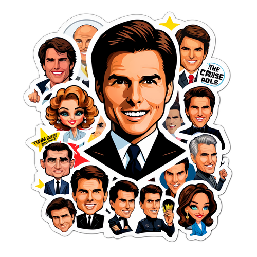Sticker ng mga Pinakatanyag na Papel ni Tom Cruise
