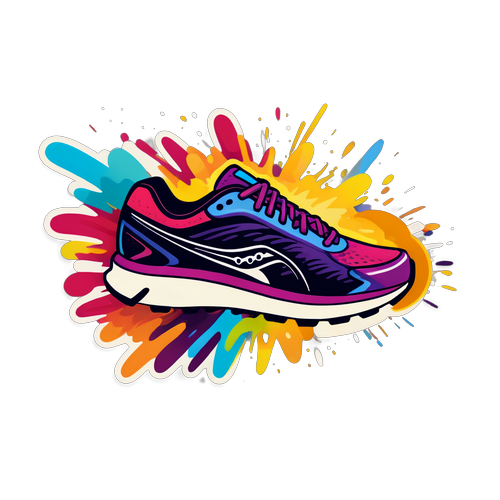 Dynamic Running Shoes Illustration