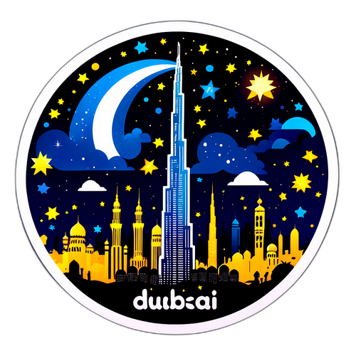 Dubai's Natsky med Stjerner