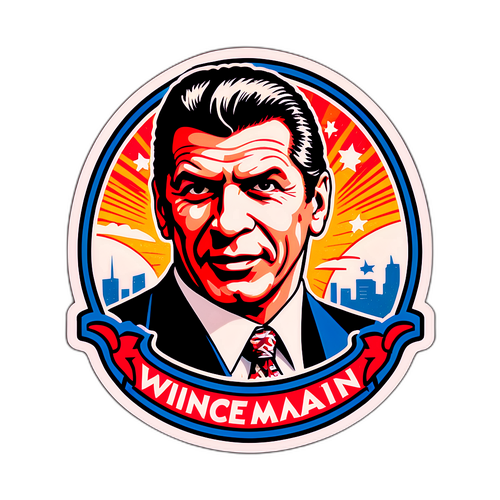 Vintage sticker Vince McMahon