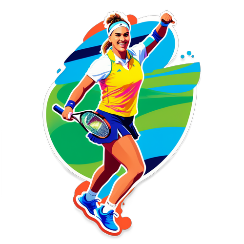 Unleash Your Inner Champion: Sabalenka's Vibrant Energy Captured in Art!