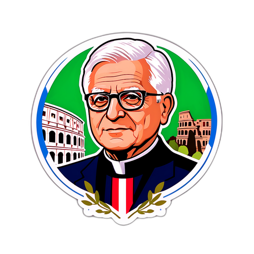 Fargerik Illustrasjon av Sergio Mattarella