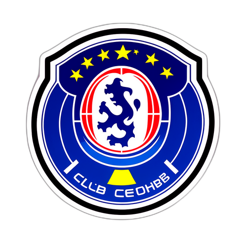 Sticker trang trí đại diện cho bóng đá câu lạc bộ châu Âu