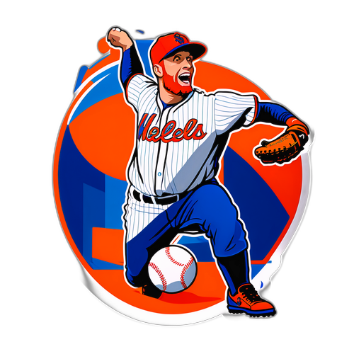 Exciting Baseball Pitcher Sticker