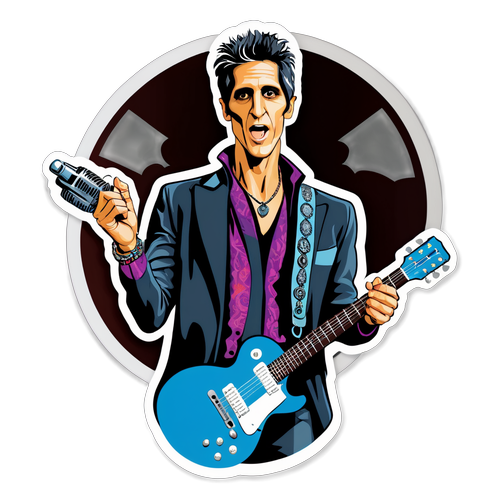 Perry Farrell i Rockstilen: En Sticker för Musikälskare med Guitarrer och Mikrofoner!