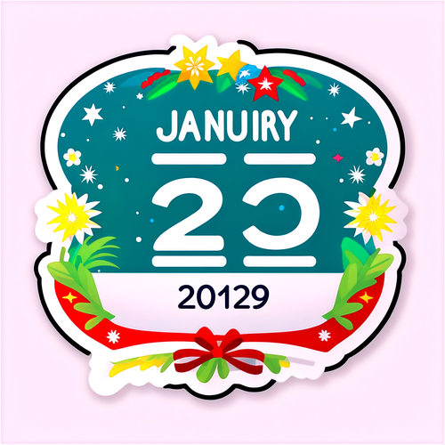 Sticker para sa Pagtanggap ng Pasko