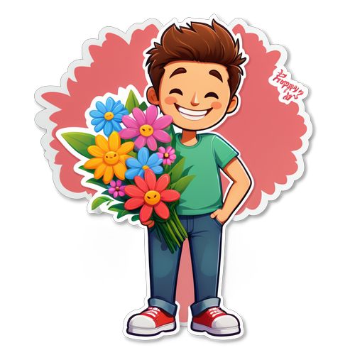 ¡El Hombre que Conquistó con Flores! Celebra el Día del Novio con una Sonrisa