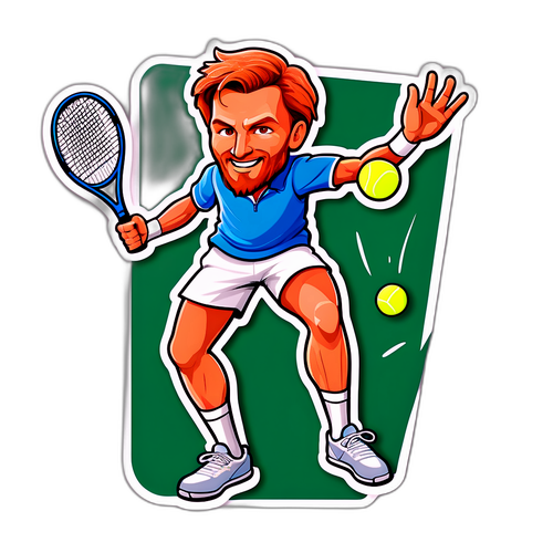 Motiverende Tennis Sticker med Holger Rune