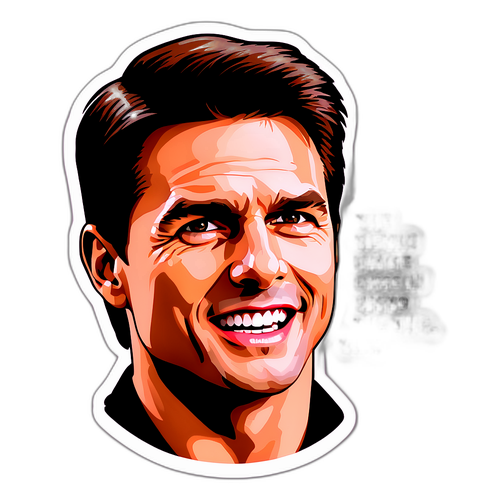 Tom Cruise İkonik Sözlü Eğlenceli Sticker