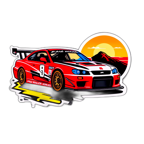 Paul Walker in zijn Iconische Raceauto