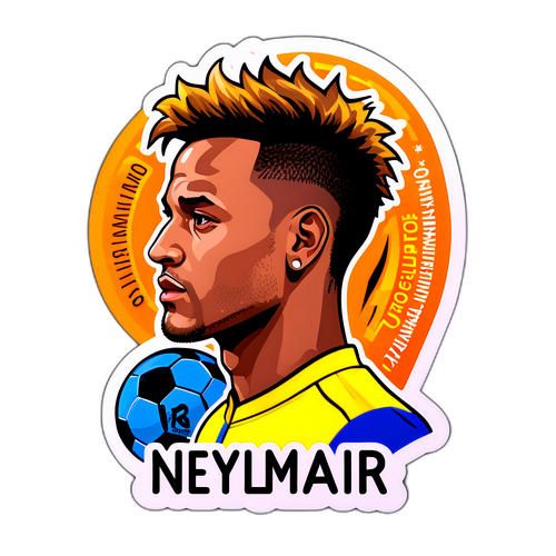 Autocollant inspiré par Neymar