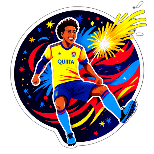 Jugador de Liga de Quito Celebrando un Gol