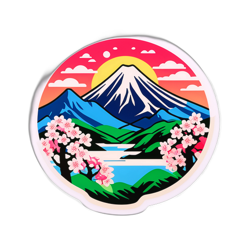 横手の風景を表現したステッカー