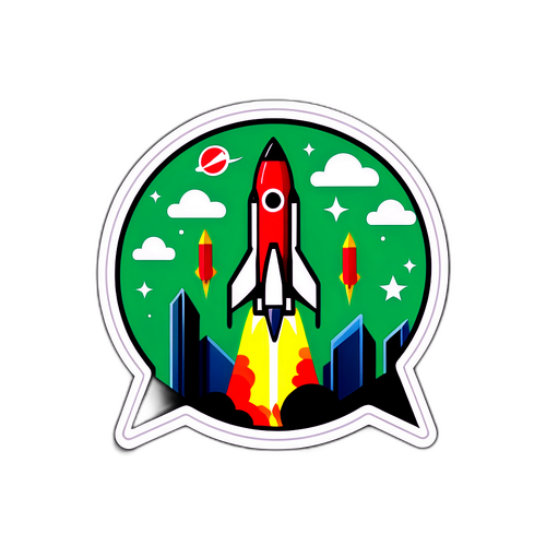 AMD-aktiekurs med raketgrafik