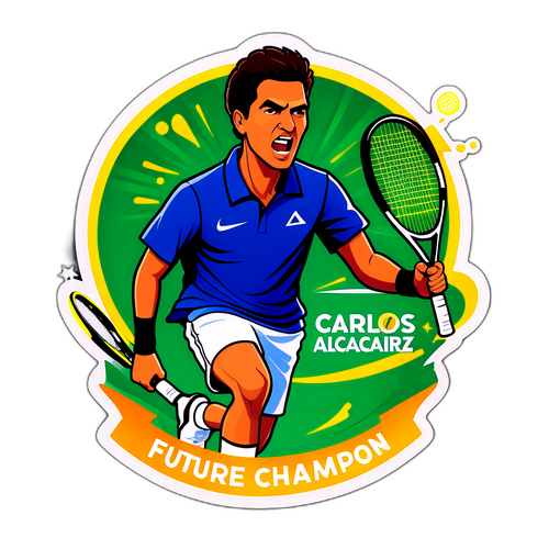 Dynamic na Sticker ni Carlos Alcaraz na Naglalaro