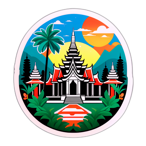 Sticker mit thailändischer und kambodschanischer Schönheit