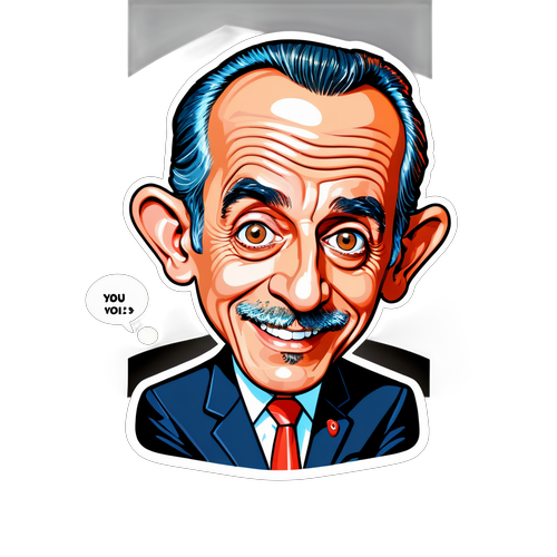 Speelse Karikatuur van Thierry Ardisson