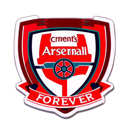 Stiker Arsenal Merah Putih 'Gunners Forever'