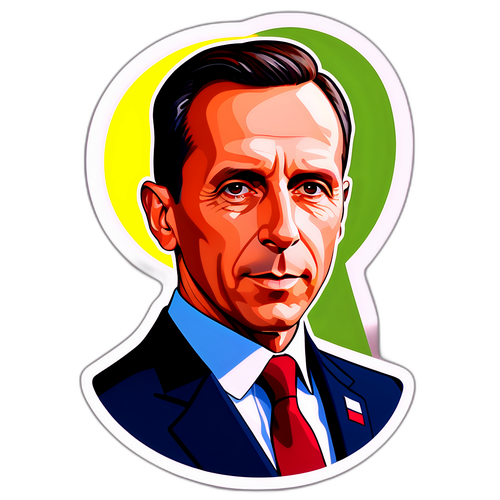 Ein stilvolles Porträt von Christian Kern mit politischen Symbolen und Farben