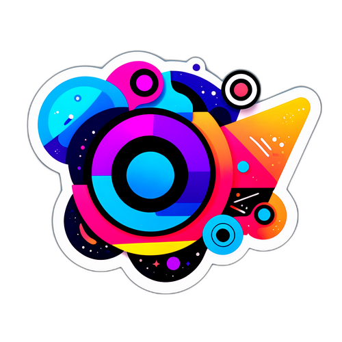 עיצוב מדבקה אבסטרקטי בהשראת נוטוק