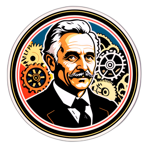 Vintage-inspirerad klistermärke av Joel Mokyr