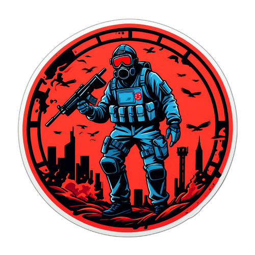 Sticker inspirowany filmem '28 dni później'