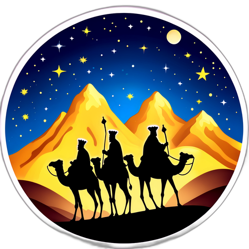 Tres Reyes Magos en su Viaje