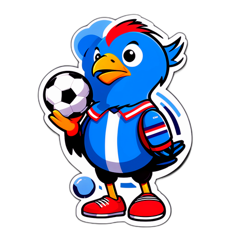 Ndege wa Twitter wa Zamani Akiwa na Jezi ya Soka